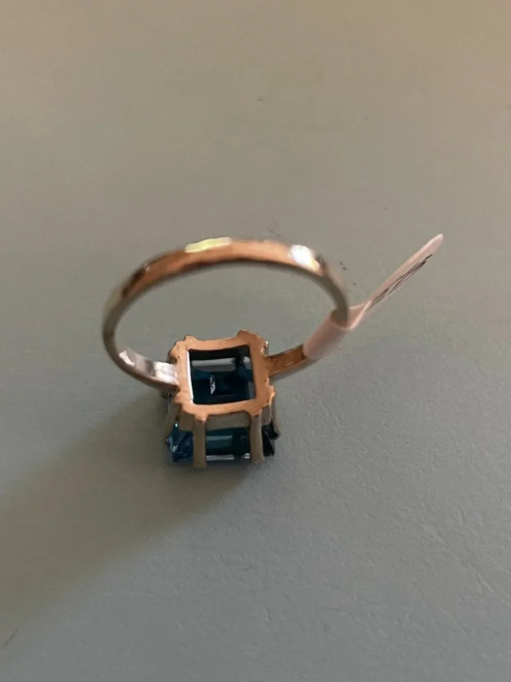 NEW Sterling Silver Ring Blue Topaz Size 5.75 Minimalist Boho Anthropologie $125